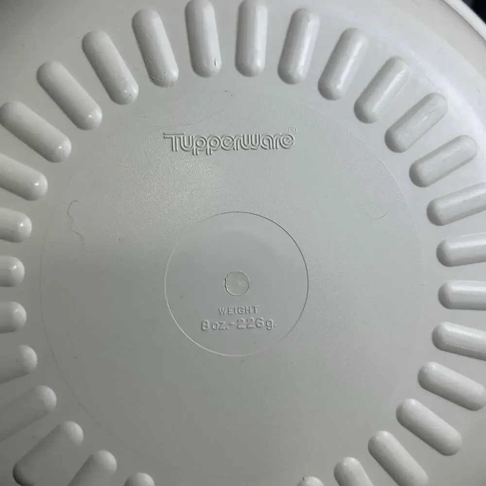 VTG TUPPERWARE 5pc Microwave Stack Cooker 3qt strainer lid almond bowl casserole